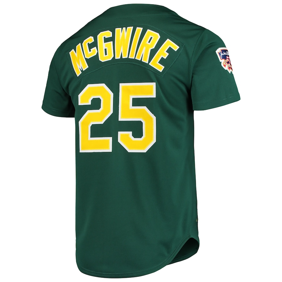 Oakland Mark McGwire Mitchell & Ness Green 1997 Cooperstown MBL Jersey