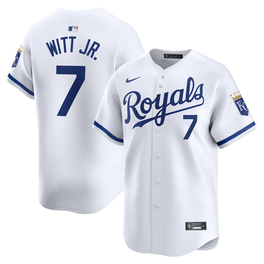 Kansas City Royals Bobby Witt Jr. 7 White Home Limited MLB Jersey