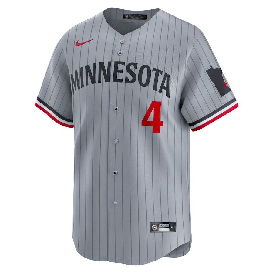 Minnesota Twins Carlos Correa 4 Gray Road Limited MLB Jersey