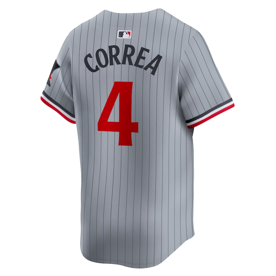 Minnesota Twins Carlos Correa 4 Gray Road Limited MLB Jersey