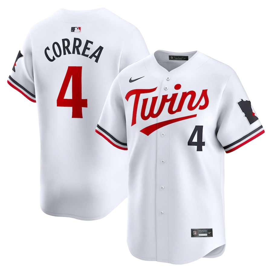 Minnesota Twins Carlos Correa 4 White Home Limited MLB Jersey