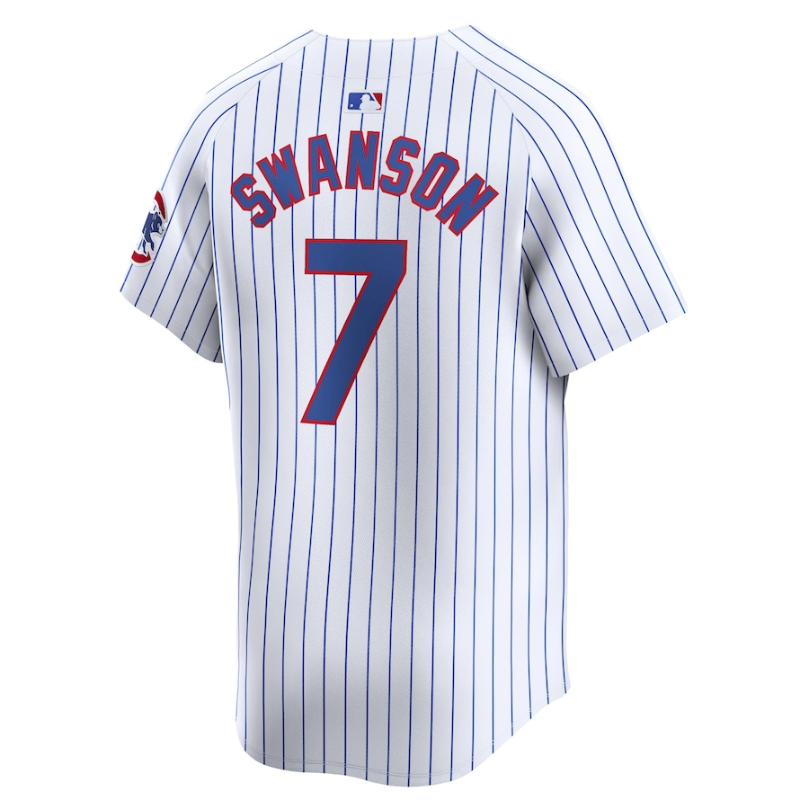 Chicago Cubs Dansby Swanson 7 White Home Limited MLB Jersey