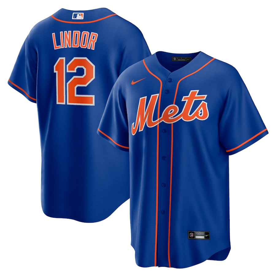 New York Mets Francisco Lindor 12 Royal Alternate MLB Jersey