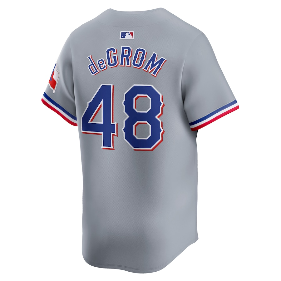 Texas Rangers Jacob deGrom 48 Gray Away Limited MLBJersey