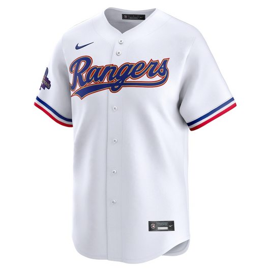 Texas Rangers Jacob deGrom 48 White 2024 Gold Collection Limited MLB Jersey