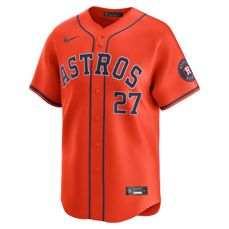 Houston Astros Jose Altuve 27 Orange Alternate Limited MLB Jersey