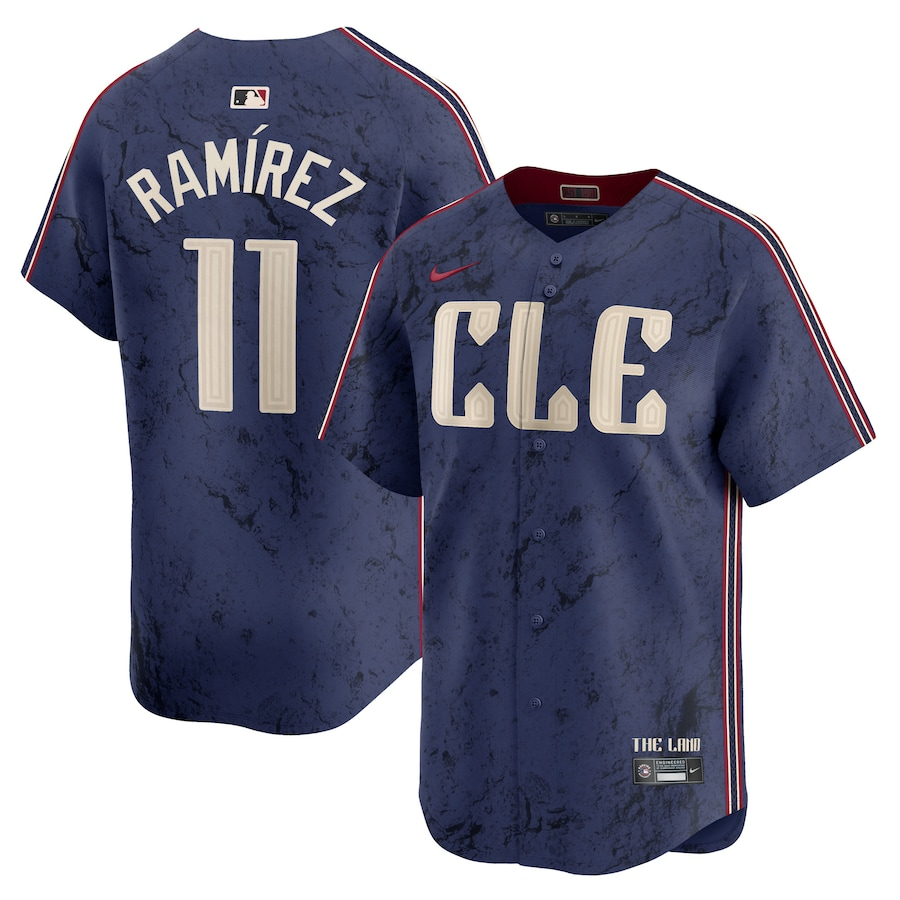 Cleveland Guardians José Ramírez 11 Navy 2024 City Connect Limited MLB Jersey