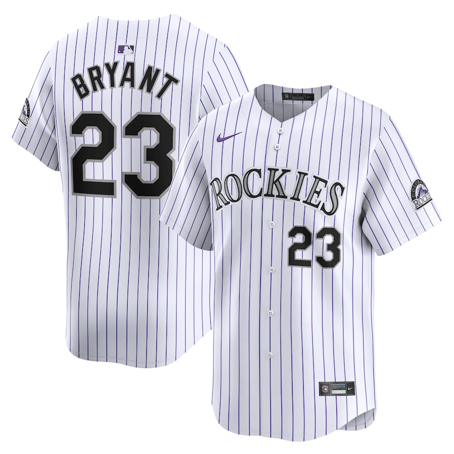 Colorado Rockies Kris Bryant 23 White Home Limited MLB Jersey