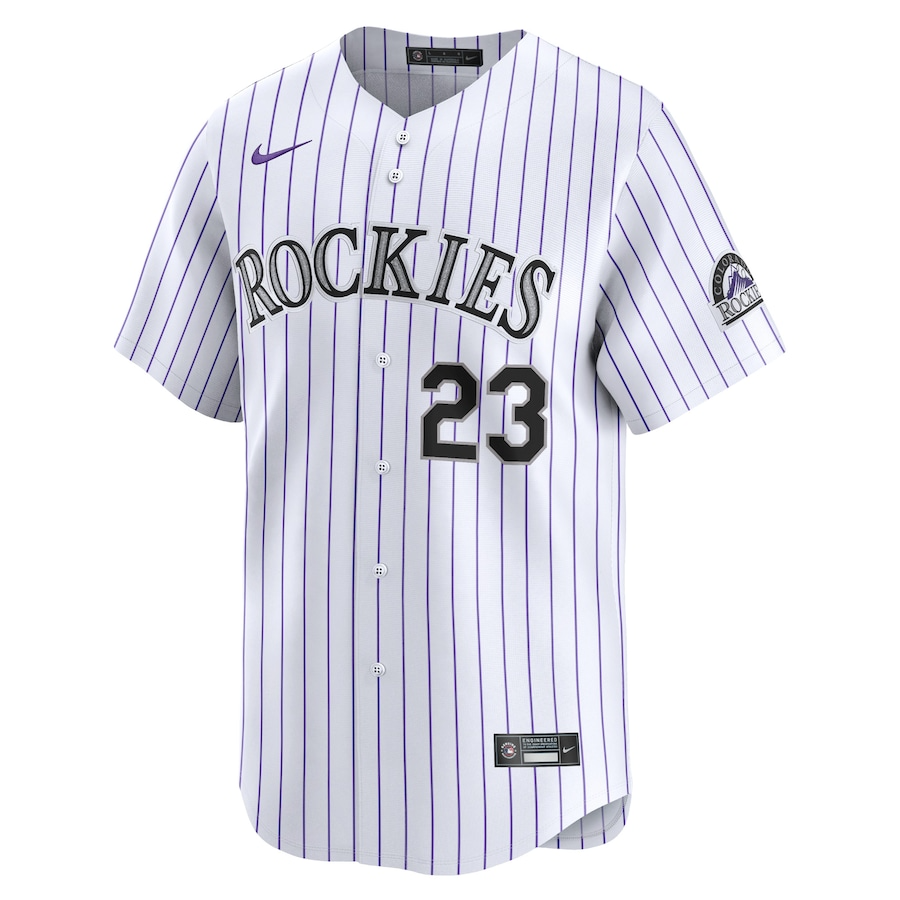 Colorado Rockies Kris Bryant 23 White Home Limited MLB Jersey