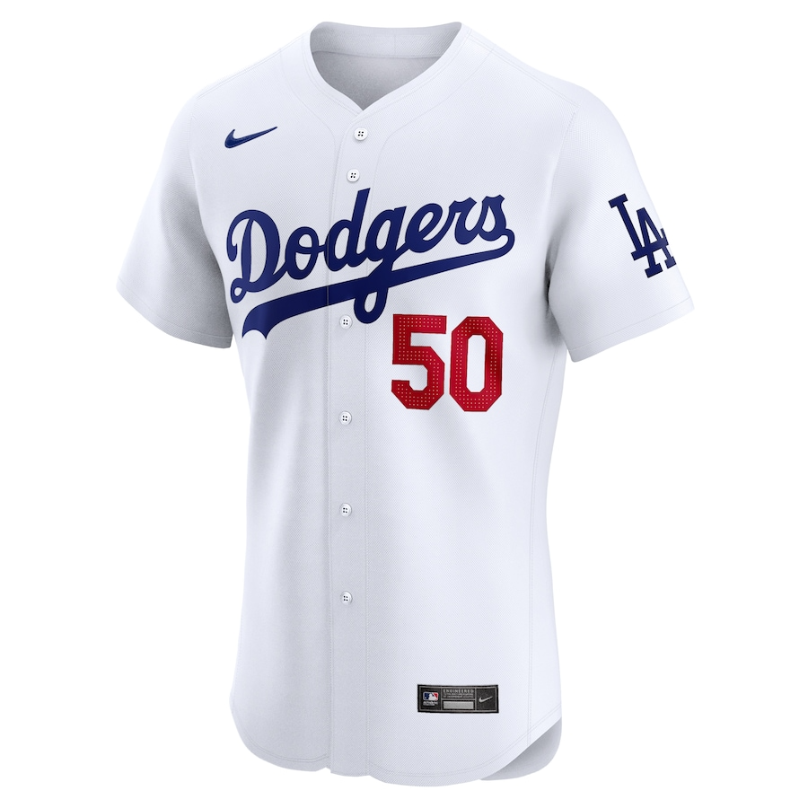 Los Angeles Dodgers Mookie Betts 50 White Home Elite MLB Jersey