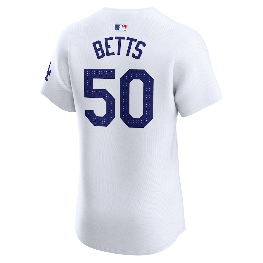 Los Angeles Dodgers Mookie Betts 50 White Home Elite MLB Jersey