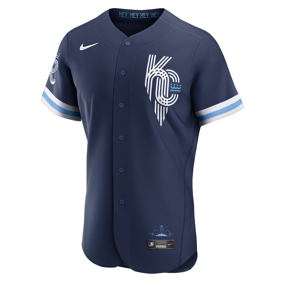 Kansas City Royals Navy City Connect Authentic  MLBJersey