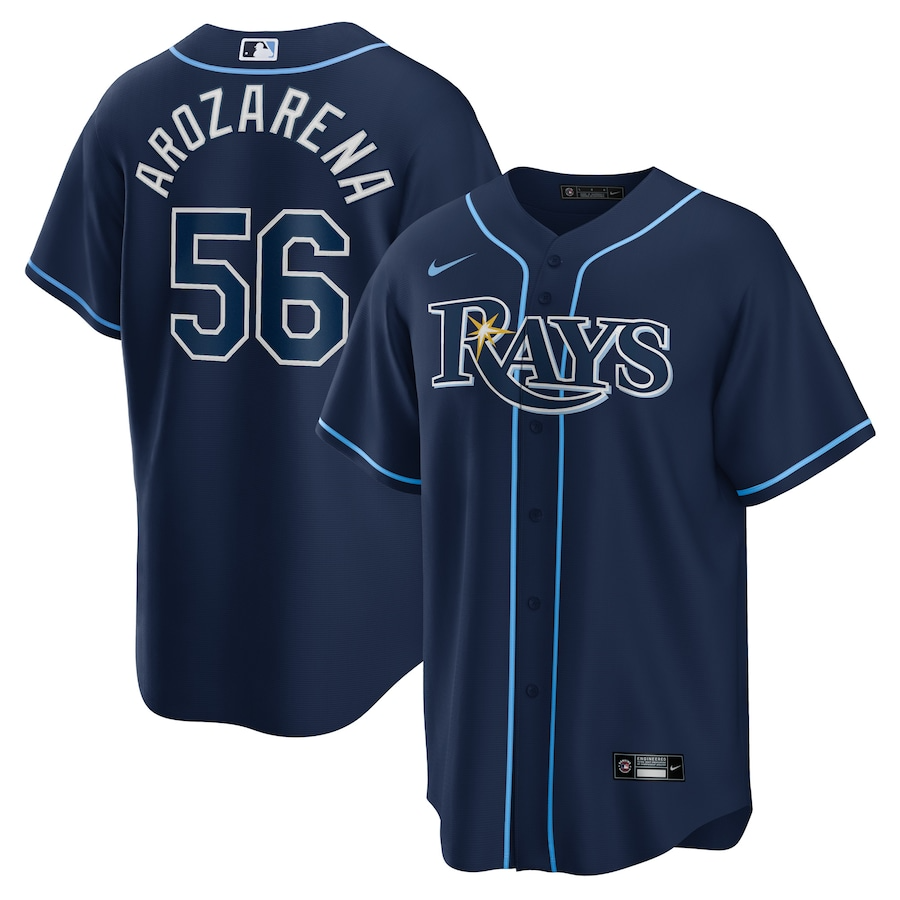 Tampa Bay Rays Randy Arozarena 56 Navy Alternate MLB Jersey