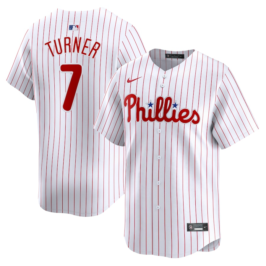 Philadelphia Phillies Trea Turner 7 White Home Limited MLB Jersey