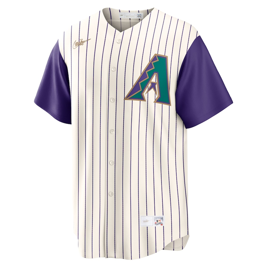 Arizona Diamondbacks Randy Johnson 51 Cream/Purple Alternate Cooperstown Collection MLB Jersey