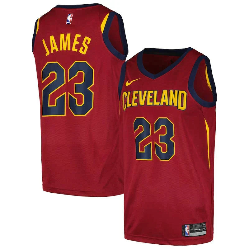 Cleveland Cavaliers LeBron James 23 Wine NBA Jersey - Icon Edition