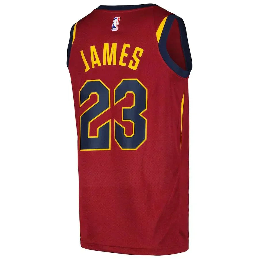 Cleveland Cavaliers LeBron James 23 Wine NBA Jersey - Icon Edition